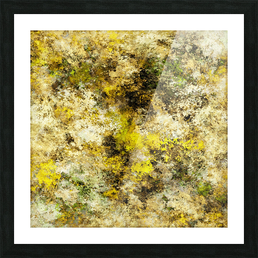 Finding yellow rocks Picture Frame print