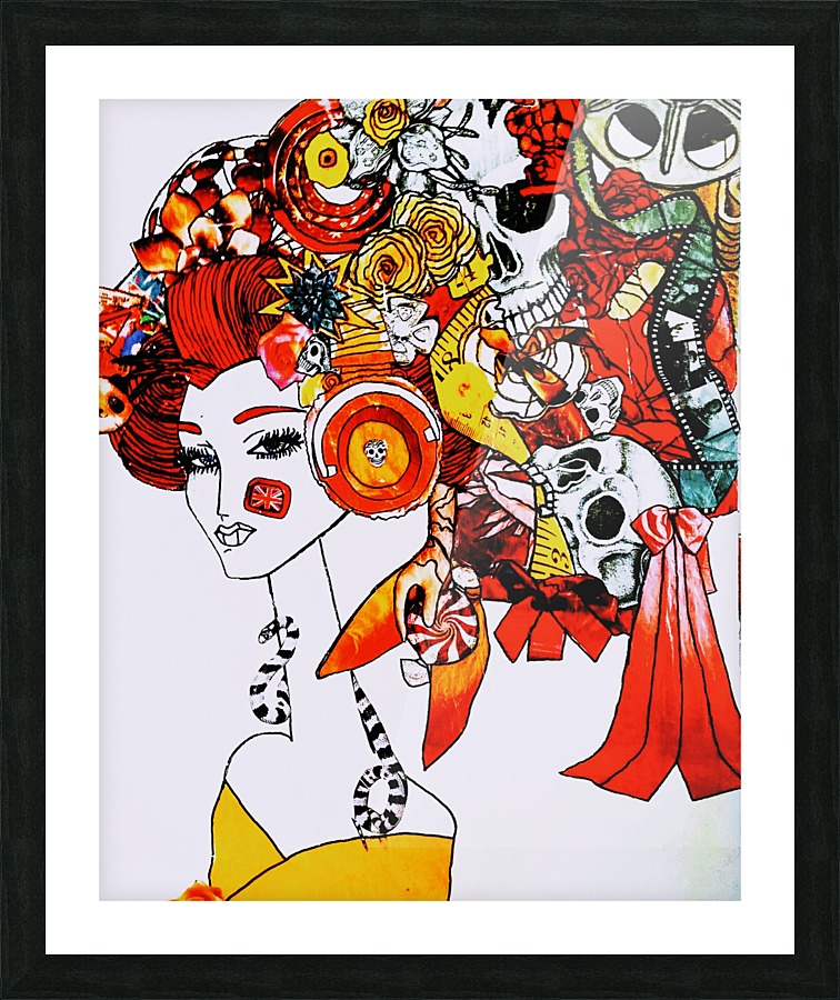 DEADBUG Geisha Picture Frame print