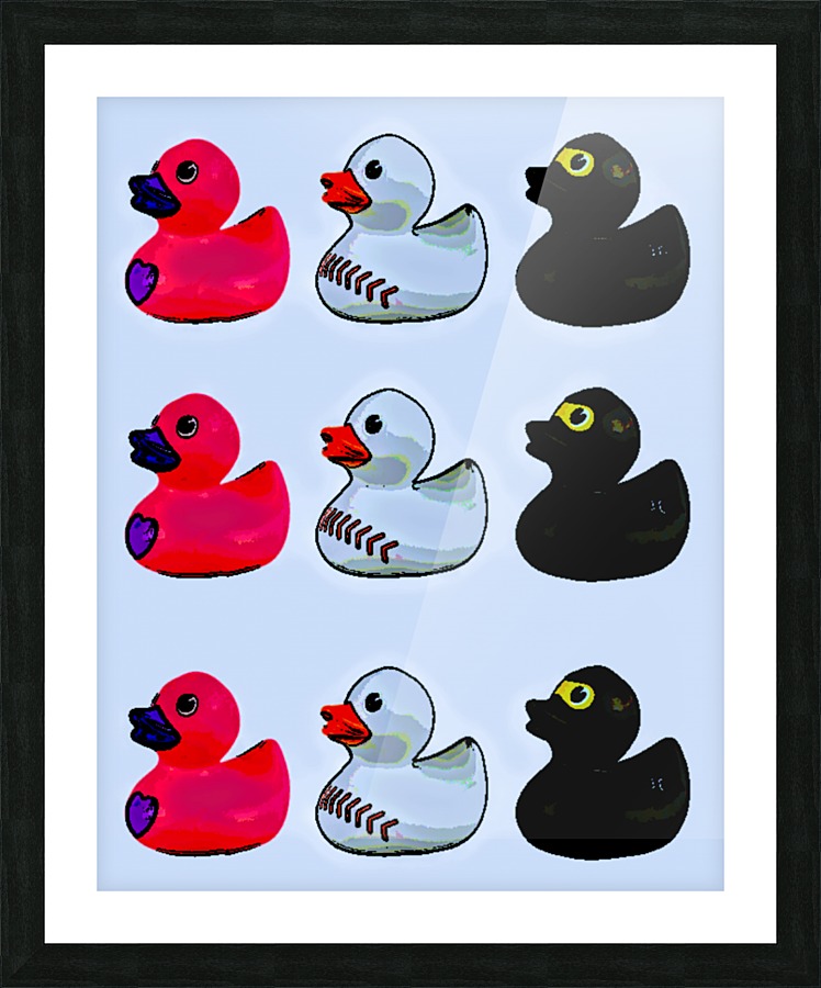 rubber duckies 3 x 3 Picture Frame print