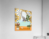 Elephant Taking a Bath Acrylic Print