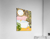 Pig Taking a Bubble Bath Acrylic Print