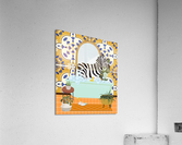 Zebra Taking a Bath Acrylic Print