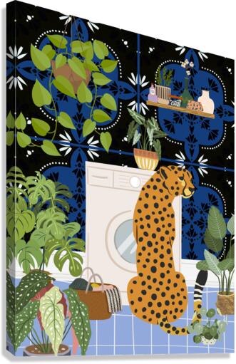 Cheetah in Laundry Canvas Print