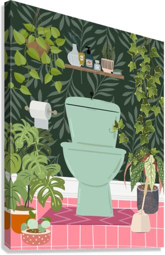 Tropical Bathroom Canvas Print