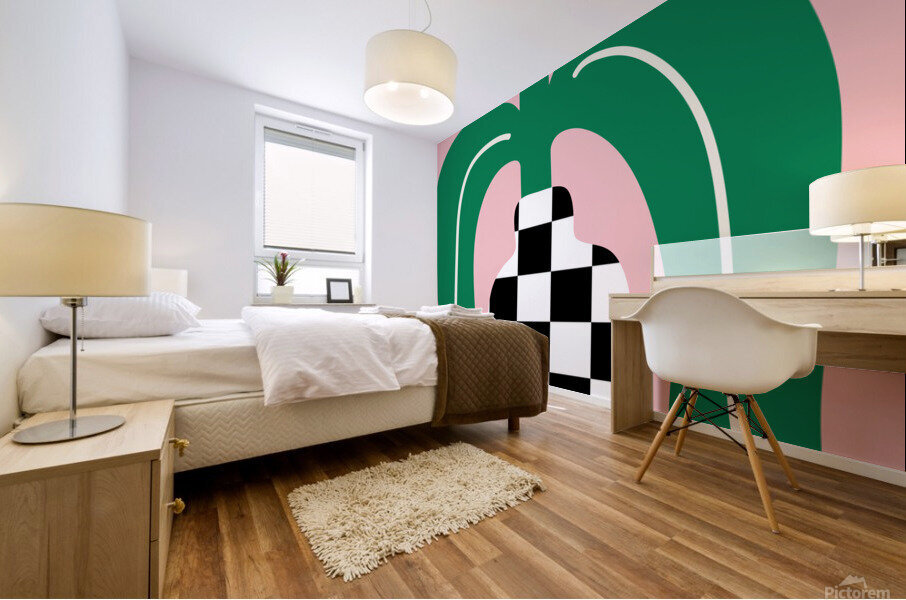 Checker Vase Mural print