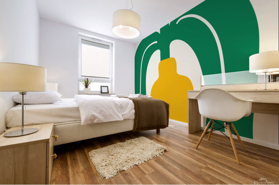 Flower Character Mural print