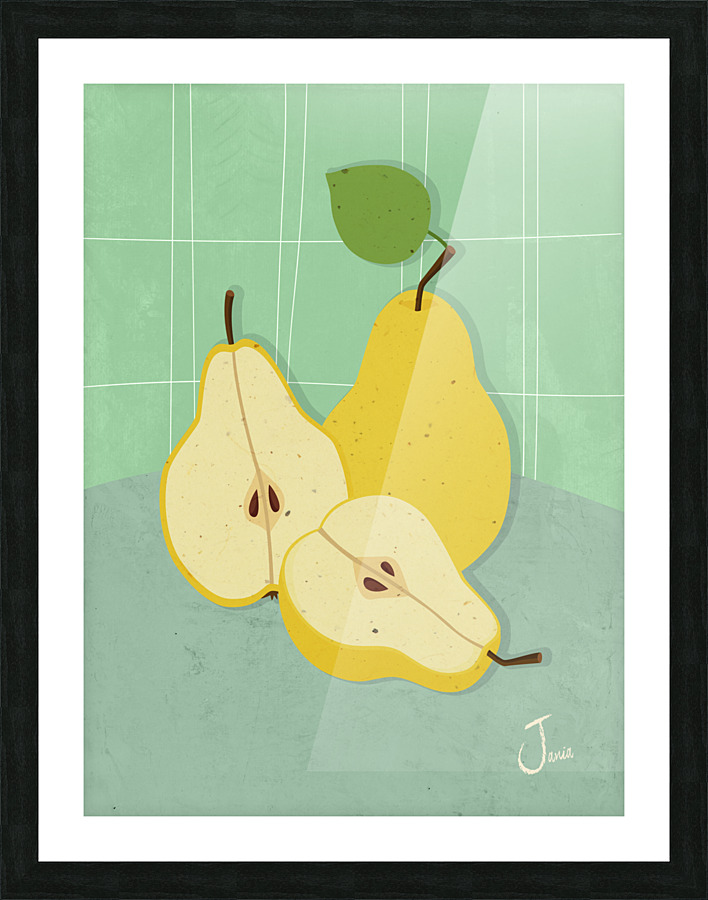 Three Pears Picture Frame print