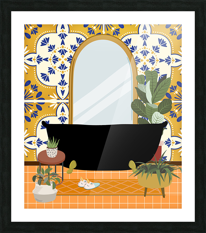 Black Bathtub Picture Frame print