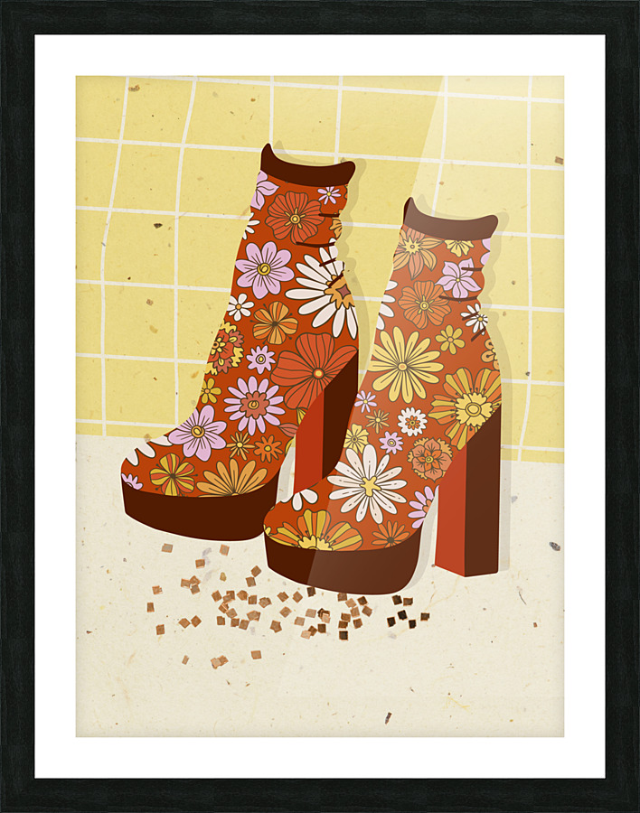 Groovy Disco Platforms Picture Frame print