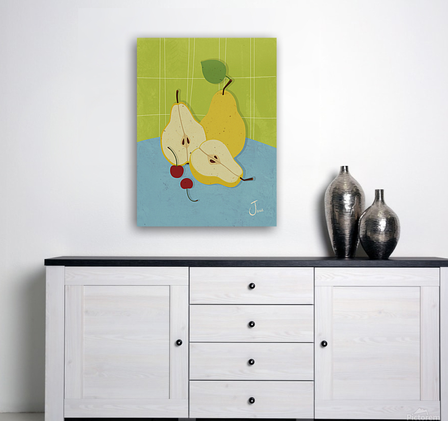Three Pears Two Cherries Reproduction