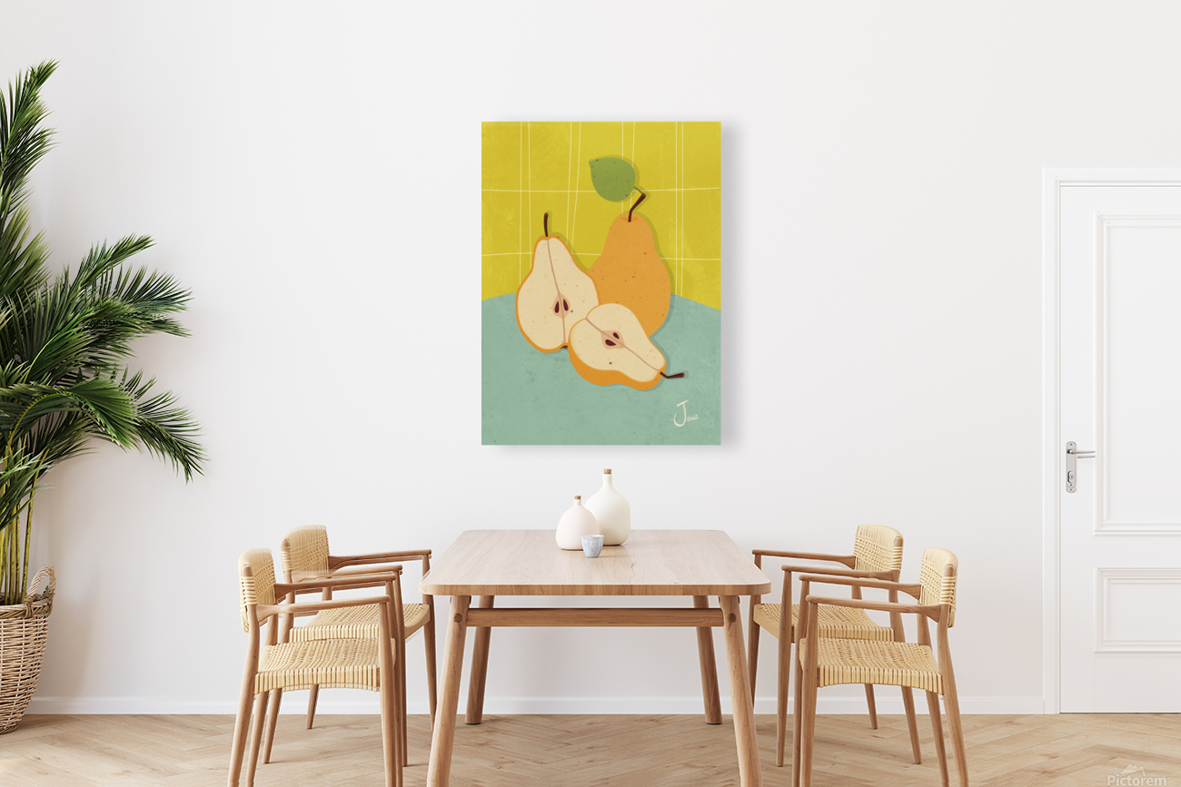 Pears on Blue Reproduction