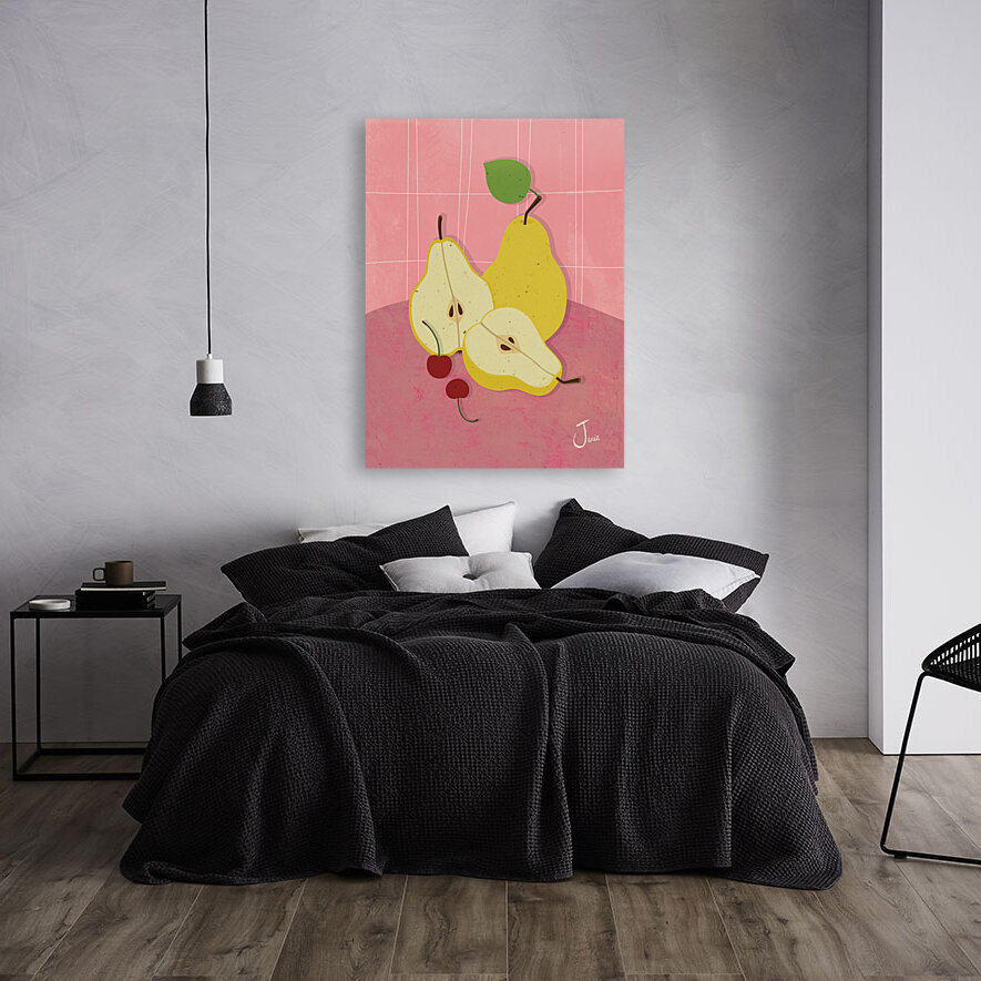 Pears on Pink Reproduction