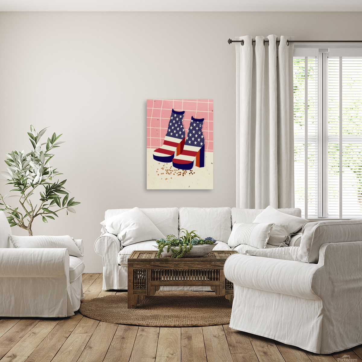 US Flag Disco Boots Reproduction