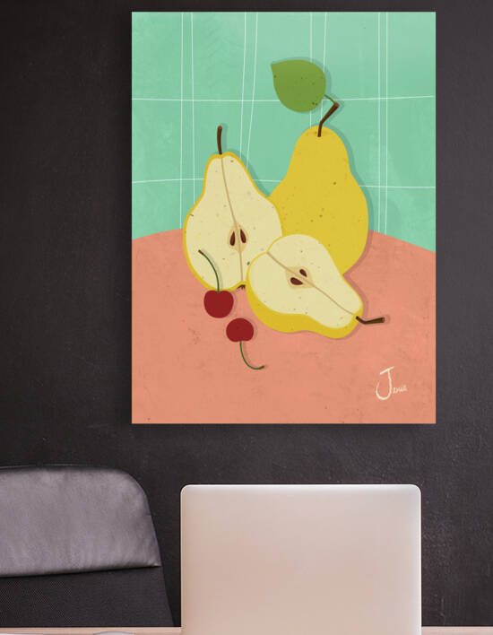 Pears and Cherries by Jania Sharipzhanova