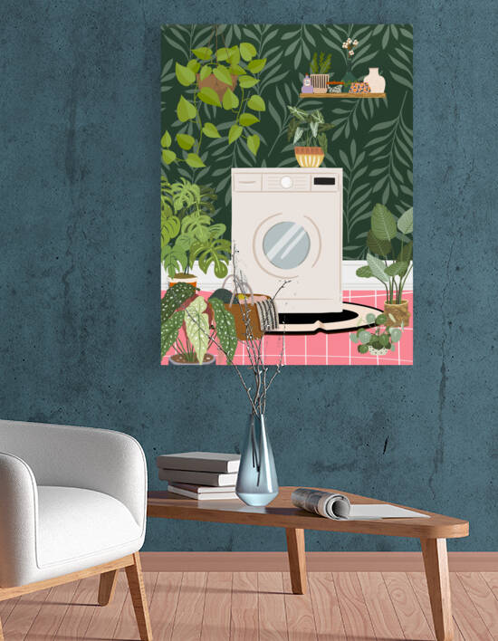 Botanical Laundry Room by Jania Sharipzhanova