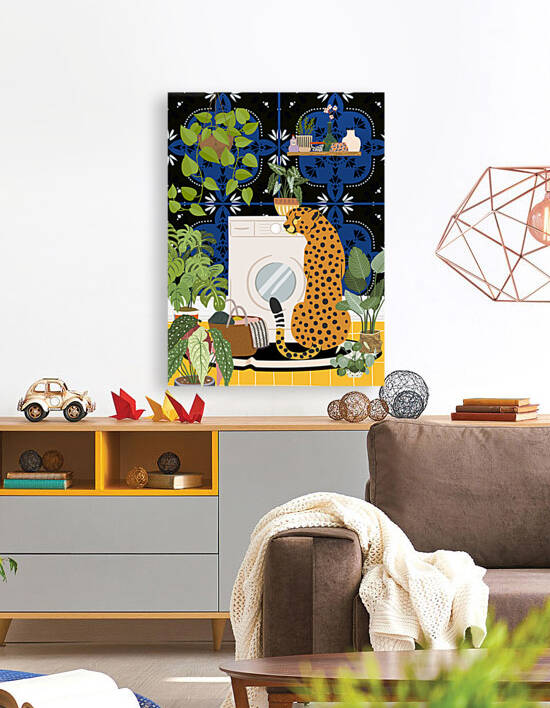 Cheetah in My Laundry Room by Jania Sharipzhanova