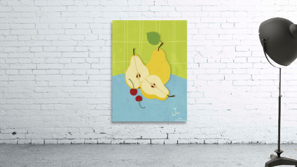 Three Pears Two Cherries Wall Preview