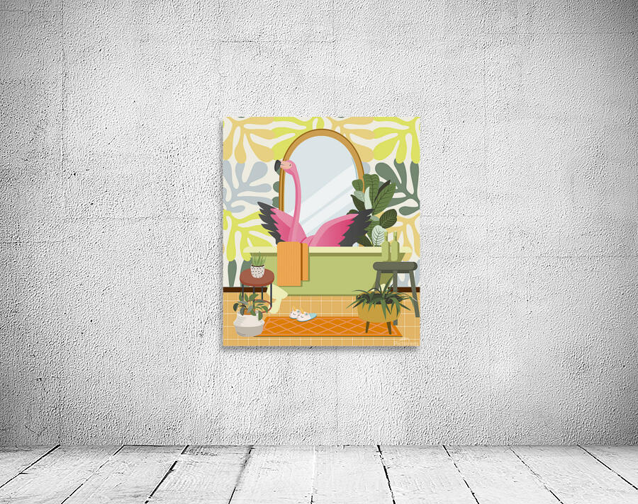 Flamingo Bathing Wall Preview