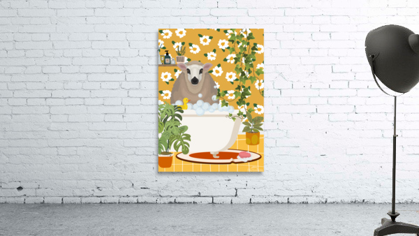 Sheep Taking a Bath Wall Preview