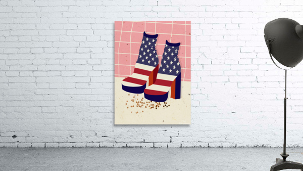 US Flag Disco Boots Wall Preview