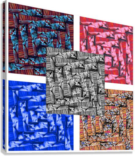 Reclining - Warhol style Canvas Print