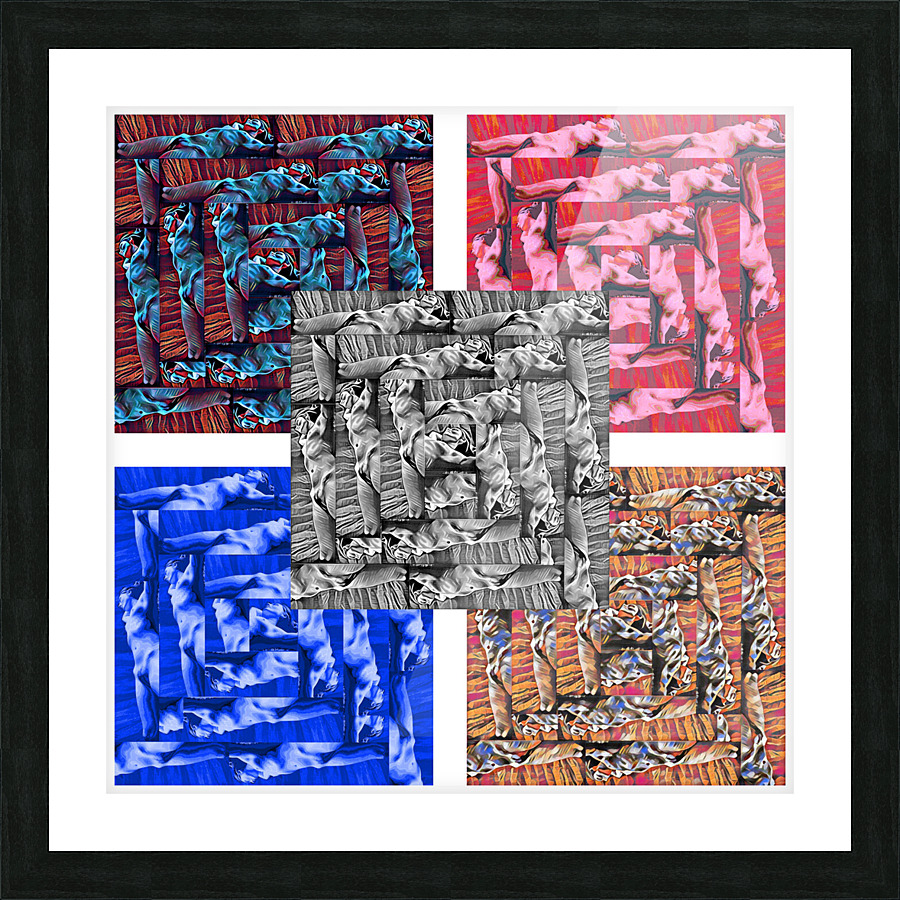 Reclining - Warhol style Picture Frame Printing