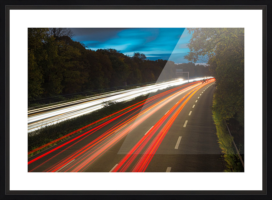 LIGHT TRAILS 01 Picture Frame print