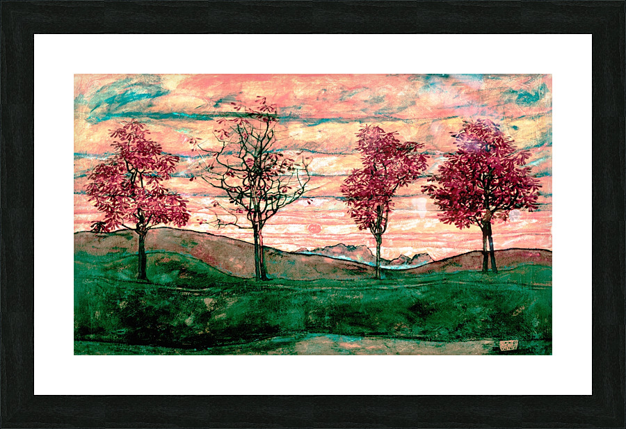 FOUR TREES Picture Frame print