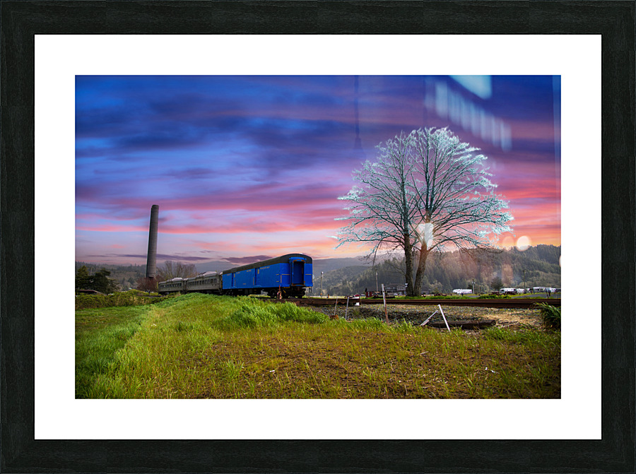 Blue Train Standby Picture Frame Printing