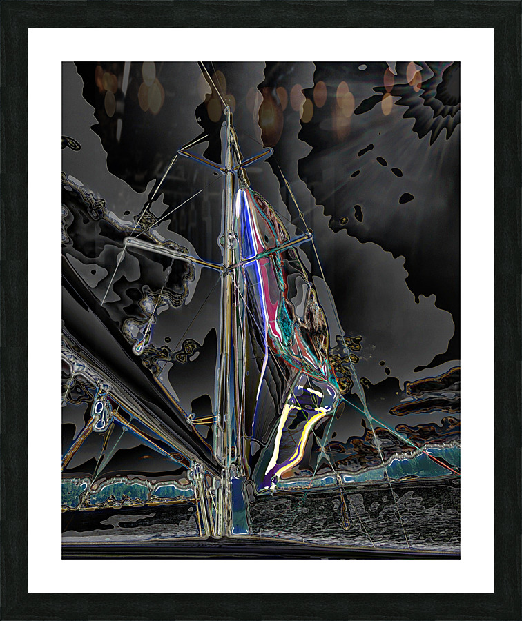 Setting Sail Dark Picture Frame Printing