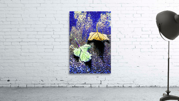 Leaves on Blue Wall Preview