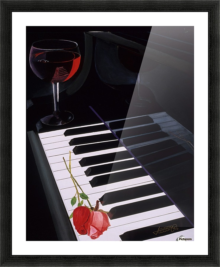 WINE & ROSES Picture Frame print