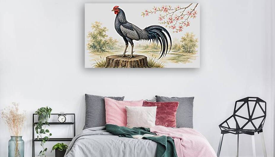Vintage Rooster Wall Art Print | Nature Illustration | Modern Farmhouse Decor by ARCANA STUDIO PRINTS