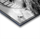 Railroad Tracks Under Cotter Bridge Grayscale Acrylic print