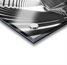 Sunrise Through The Farnam Pier Beams Grayscale Acrylic print