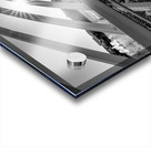 Omaha Farnam Pier Evening Sunburst Grayscale Acrylic print