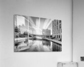 Gene Leahy Mall Lake Morning Grayscale Acrylic Print