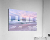 Pink Rolling Waves Navarre Beach Pier Acrylic Print