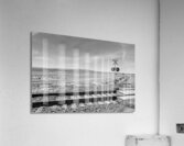 Utah Railroad And Mountains Grayscale Acrylic Print