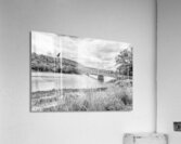 Hawk Over Little Golden Gate Grayscale Acrylic Print