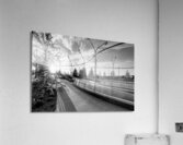 Omaha Skate Park Golden Sun Star Grayscale Acrylic Print