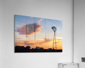 Windmill Gold Hour Sunset Acrylic Print