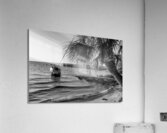 Gulf Breeze Evening Sailboat Grayscale Acrylic Print
