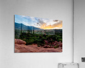 Golden Sunset By Pikes Peak Acrylic Print
