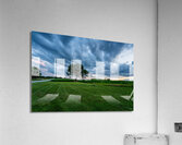 Country Road And Oak Tree Sunset Acrylic Print