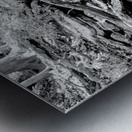 Tanyard Creek Rushing Water Grayscale Metal print