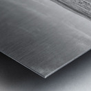 Utah Railroad And Mountains Grayscale Metal print