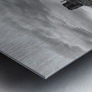 Evening At Monument Valley Pano Grayscale Metal print