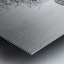 Evening Sunburst Topaz Mill Grayscale Metal print