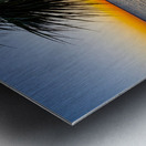 Gulf Breeze Palm Tree And Sailboat Sunset Metal print